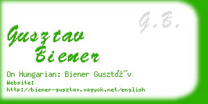 gusztav biener business card